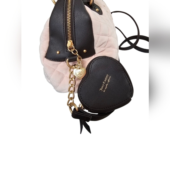 Juicy Couture Diamond Quilted  Light Pink,with the Brown Trimmed, Embrodered. - Picture 5 of 9